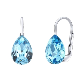 Stříbrné náušnice se Swarovski® Crystals kapka SILVEGOVSW080E 