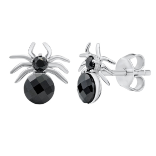 Stříbrné náušnice pavouci se Swarovski® Crystals  MWE13677S