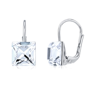 Stříbrné náušnice se Swarovski® Crystals 8 mm čiré VSW31474C  