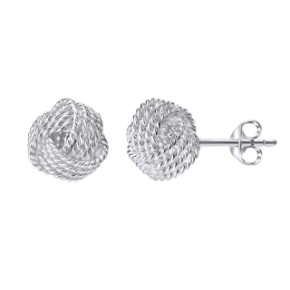 Elegantní stříbrné náušnice klubíčka PRM11563