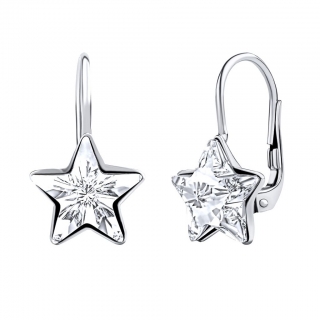 Stříbrné náušnice hvězdičky Swarovski® Crystals VSW008E