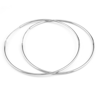 Stříbrné náušnice kruhy 60 mm ZTBMBE60