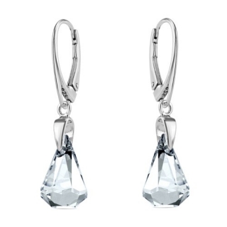 Stříbrné náušnice XIRIUS Raindrop 14mm Blue Shade se Swarovski® Crystals LSW178E 