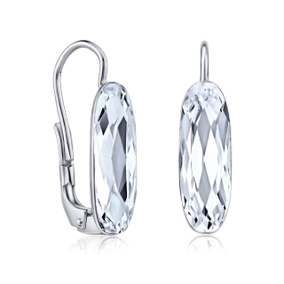 Stříbrné náušnice se Swarovski® Crystals 15 mm čiré SILVEGOB31495