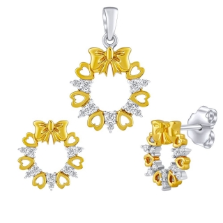 Stříbrný/pozlacený set šperků Missy s Brilliance Zirconia FW15228SET