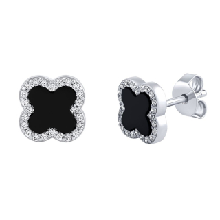 Stříbrné náušnice Jonet ve tvaru křížku s Brilliance Zirconia  MW02866E