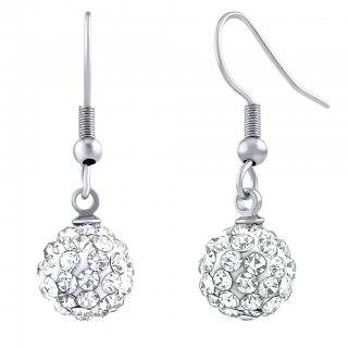 Ocelové kuličkové náušnice Piper na háček s Brilliance Zirconia KMM92727E 