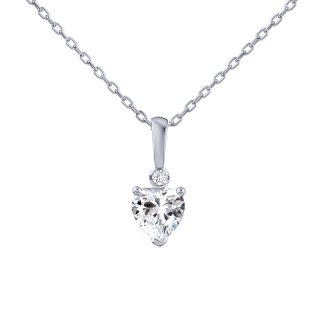 Stříbrný náhrdelník srdce Aris s Brilliance Zirconia PRGPHP0001NW