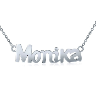 Stříbrný řetízek se jménem Monika JJJCC1812