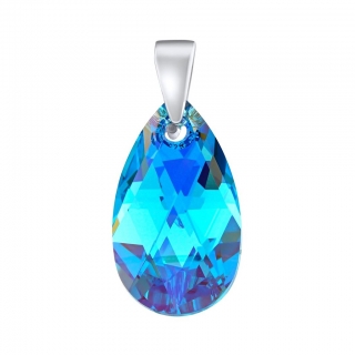 Stříbrný přívěsek Jelly ve tvaru kapky Swarovski® Crystals Aquamarine LSW6106P16AQ