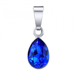 Stříbrný přívěsek Drop ve tvaru kapky Swarovski® Crystals tmavě modrý VSW4320P10MB