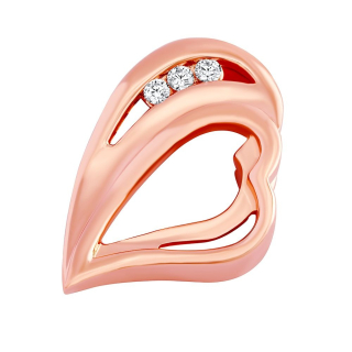 Stříbrný/pozlacený přívěsek srdce Elis s Brilliance Zirconia FW10760PGR