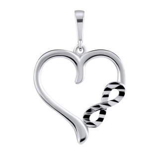 Stříbrný přívěsek srdce s infinity Noemi PRGPAP0604PS