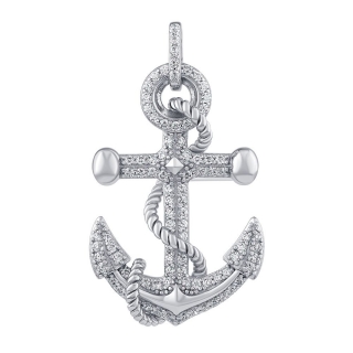 Stříbrný přívěsek Sailor ve tvaru kotvy s Brilliance Zirconia MW01995P