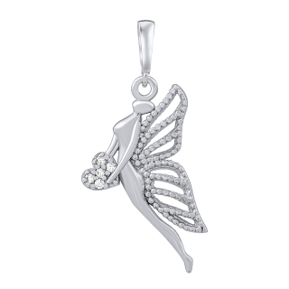 Stříbrný přívěsek anděl Auriel s čirými Brilliance Zirconia PRGPAP0633PS