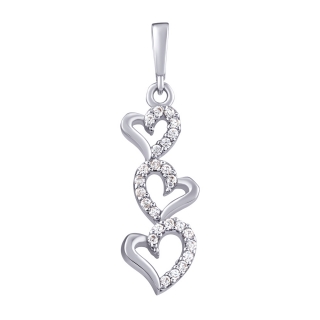 Stříbrný přívěsek srdíčka Margot s Brilliance Zirconia PRG0544PS