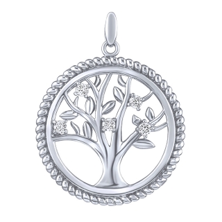 Stříbrný přívěsek strom života Yoko s Brilliance Zirconia JJJ08061PW 