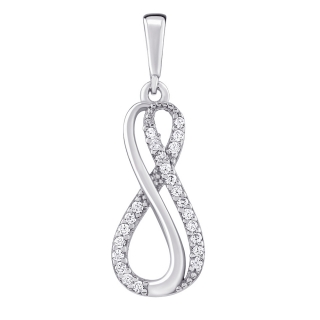 Stříbrný přívěsek INFINITY dvojitý s Brilliance ZirconiaPRGBR1104PS