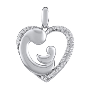 Stříbrný přívěsek mateřství Nessa s Brilliance Zirconia JJJ0281PW