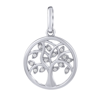 Stříbrný přívěsek Strom života s Brilliance Zirconia JJJ0632