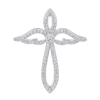 Stříbrný přívěsek anděl Chajim s Brilliance Zirconia MW2729P