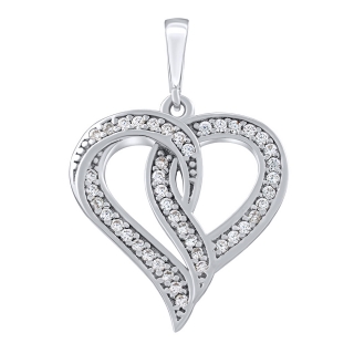 Stříbrný přívěsek srdce Catherine s Brilliance Zirconia PRGBR1140PS