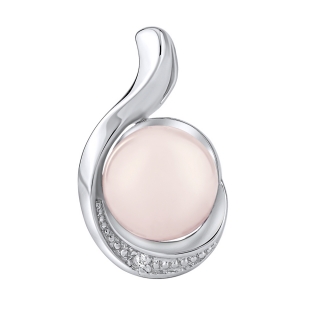 Stříbrný přívěsek Geonna s přírodním růženínem a Brilliance Zirconia JST141627PRO