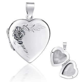 Stříbrný medailon otevirací s rytím 22 mm PRML10248