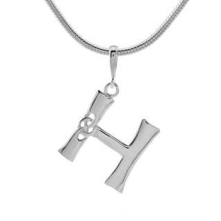 Keltský stříbrný přívěsek písmeno H PRMP13861