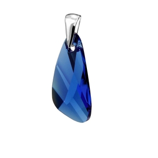 Stříbrný přívěsek Wing 23mm Capri Blue se Swarovski® Crystals LSW168P
