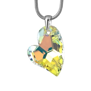 Stříbrný přívěsek Devoted 2 U Heart 27mm Crystal AB se Swarovski® Crystals LSW146P