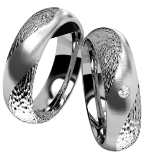 Jemné snubní prsteny z chirurgické oceli Klára