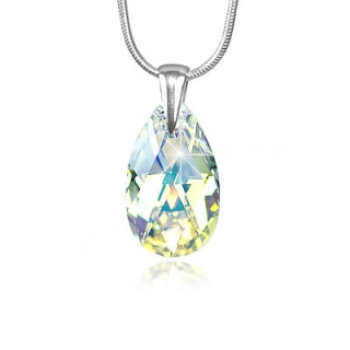 Stříbrný přívěsek - Kapka 22mm se Swarovski Elements LSW076P