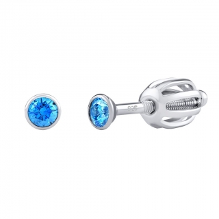 Stříbrné náušnice pecky se Swarovski Zirconia 2,5 mm 