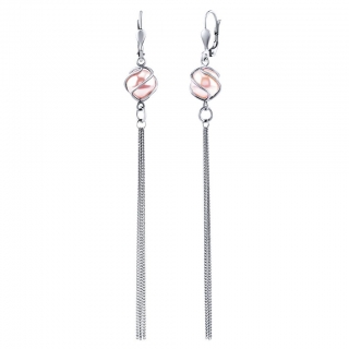 Stříbrné náušnice řetízkové se Swarovski® Crystals SILVEGOB32559KLSWP