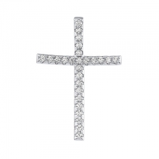 Stříbrný přívěsek křížek Arbatel s čirými Brilliance Zirconia MW11618P