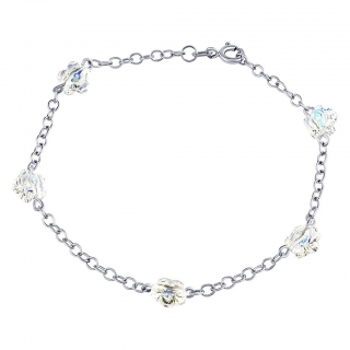 Stříbrný náramek Costa s kytičkami Swarovski® Crystals SILVEGOB60556BSWW