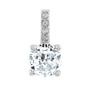 Stříbrný přívěsek s čirým Brilliance Zirconia 7mm LPS1274PW