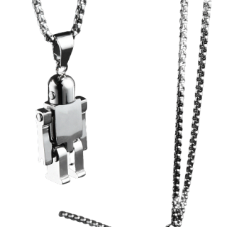 Náhrdelník z oceli Robot