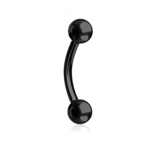Piercing do obočí - banánek černý