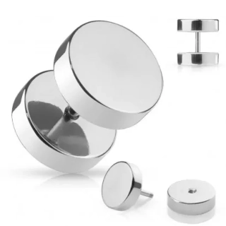 Piercing falešný plug Stříbrný