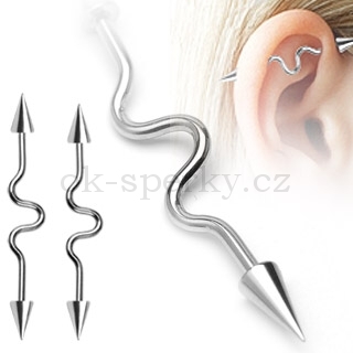 Piercing do ucha z chirurgické oceli BSP82