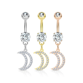 Piercing do pupíku Půlnoční Měsíc