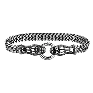 Náramek z chirurgické oceli With Snake Head Ends