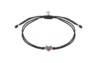 Náramek se srdíčkem z českého granátu