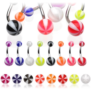 Piercing do pupíku z chirurgické oceli NC8