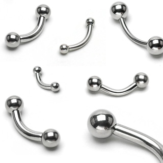 Piercing do obočí z chirurgické oceli CS