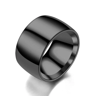 Prsten z chirurgické oceli BLACK SOLID