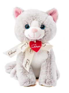 Kočka Jacqueline světle šedá, 25cm