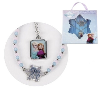 Frozen Ledové království – Sada 2 dětských náhrdelníků Anna a Elsa